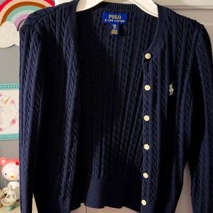Little girls button down sweater